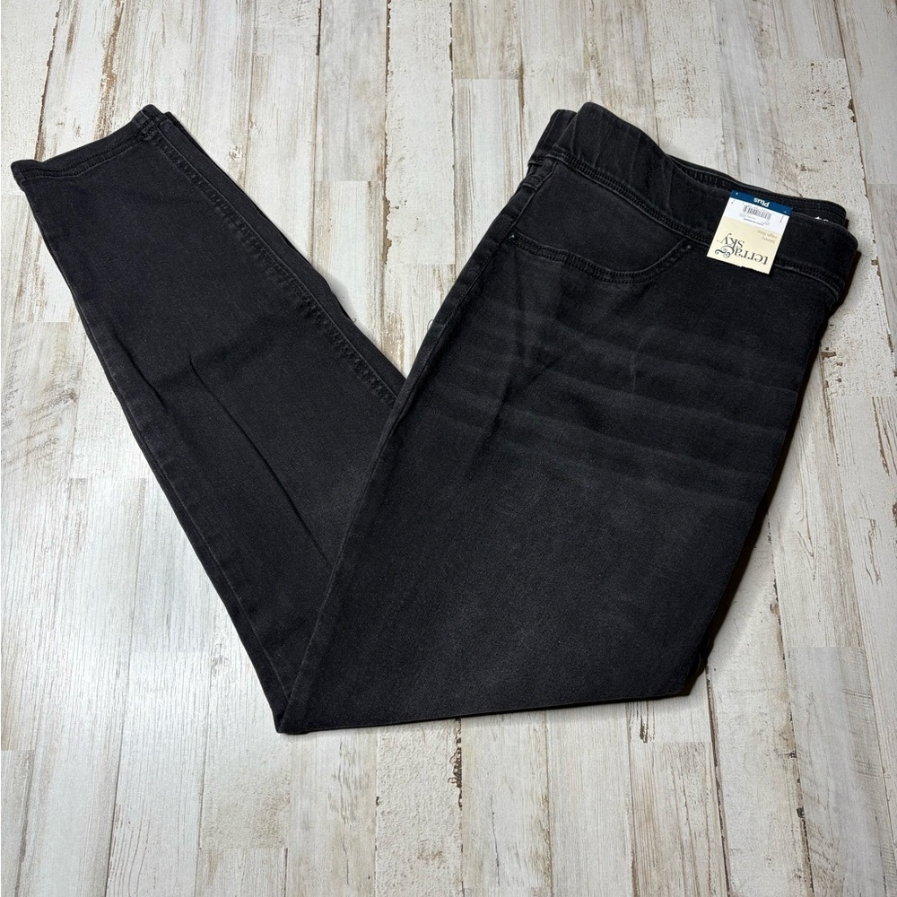 (Sold)Terra & Sky Women’s Plus Skinny High Rise Pull-On Size 1X Jeggings - Picture 1 of 15